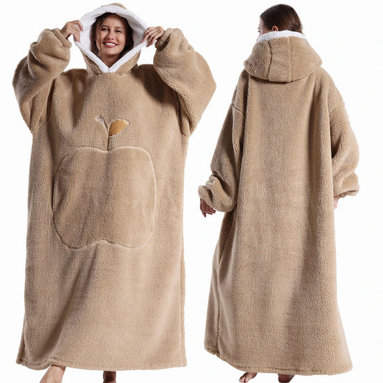 Winter Hooded Sweater Blanket Women Oversized